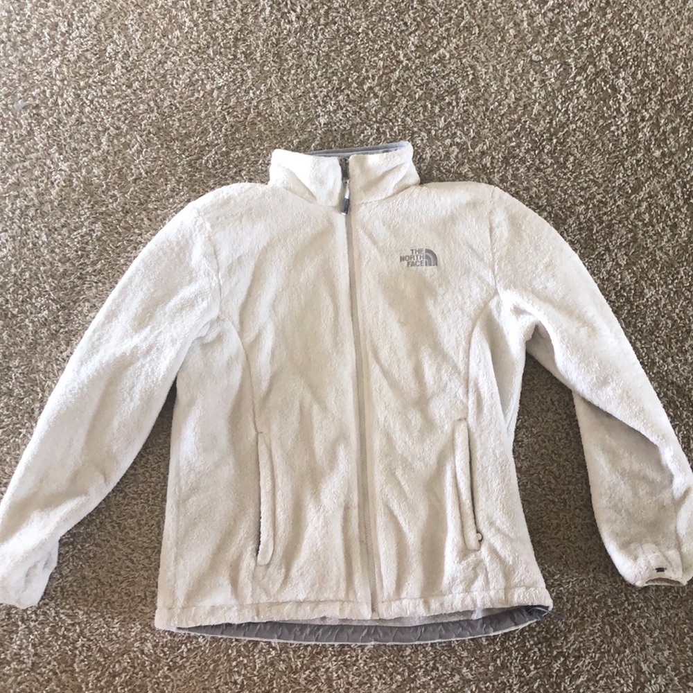 White fleece North Face Jacket